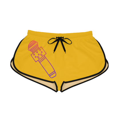 Women's Relaxed Shorts: Music Yellow