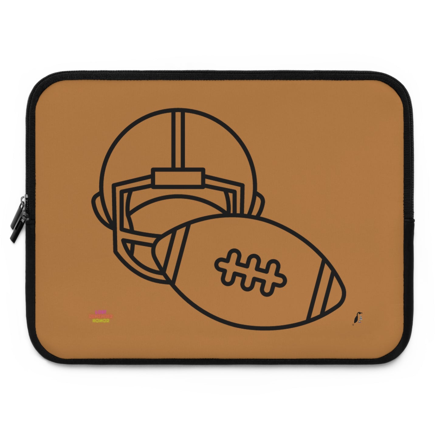 Laptop Sleeve: Football Lite Brown