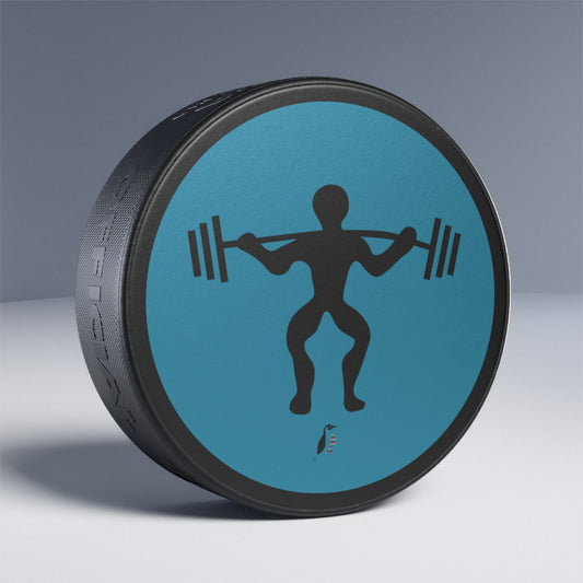 Hockey Puck: Weightlifting Turquoise