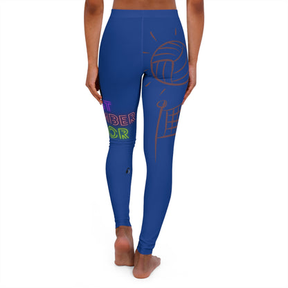 Women's Spandex Leggings: Volleyball Dark Blue