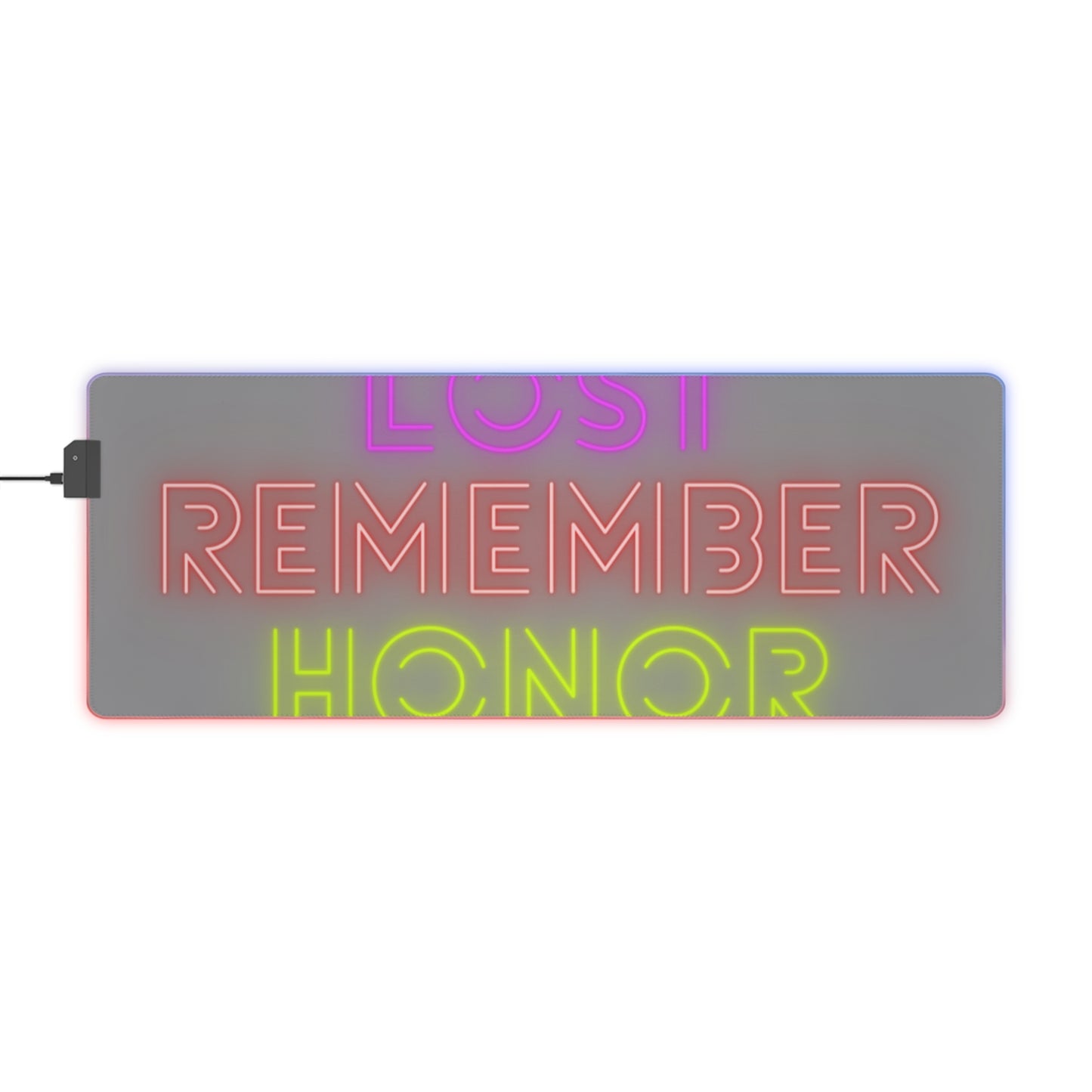 LED Gaming Mouse Pad: Lost Remember Honor Grey