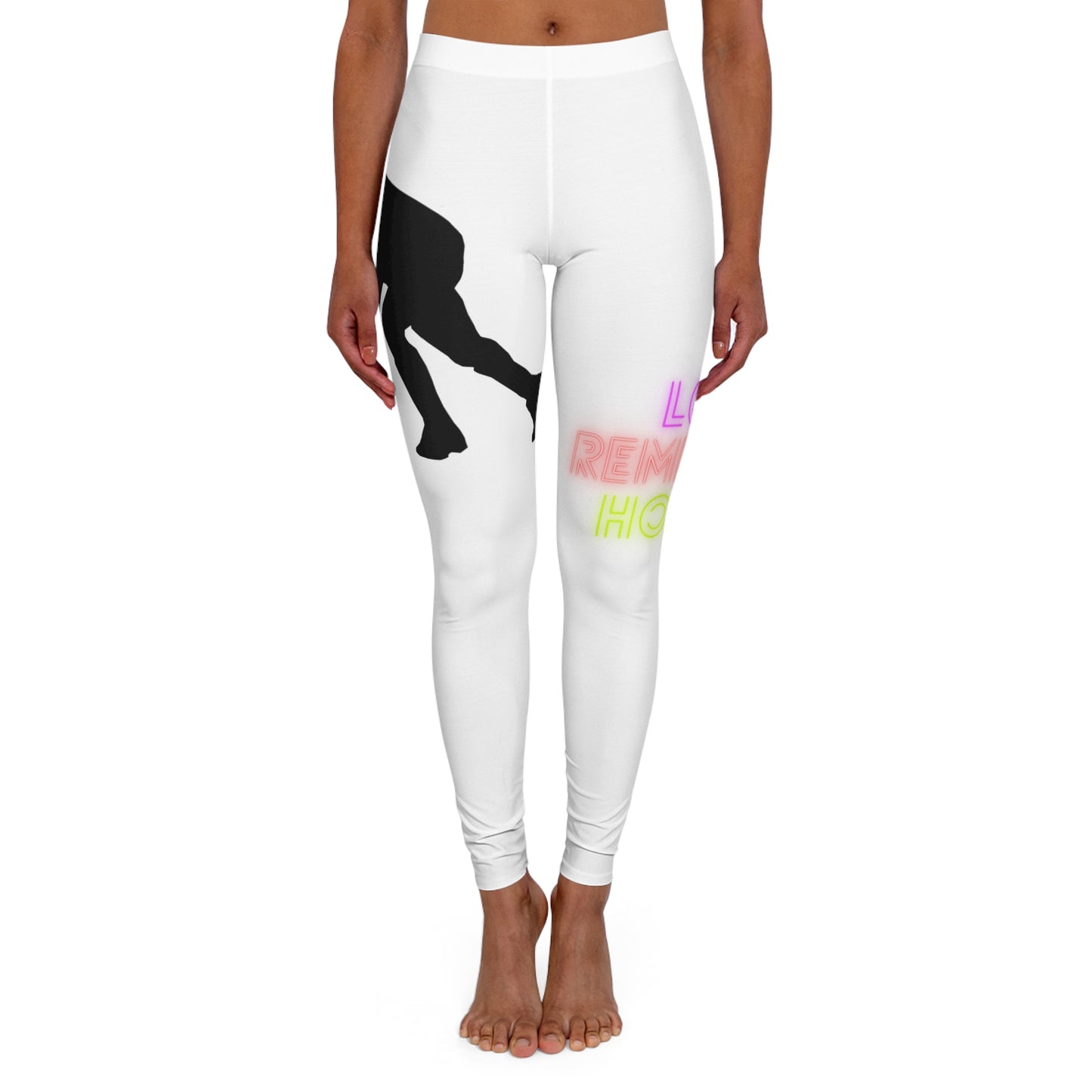 Women's Spandex Leggings: Hockey White