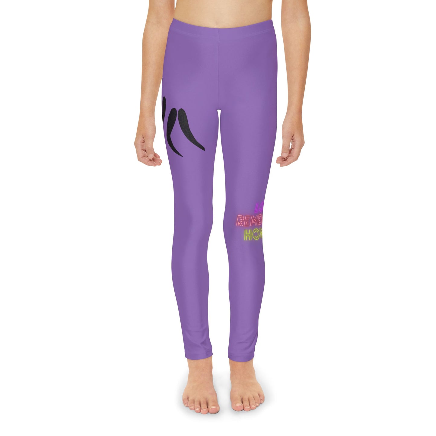 Youth Full-Length Leggings: Wrestling Lite Purple