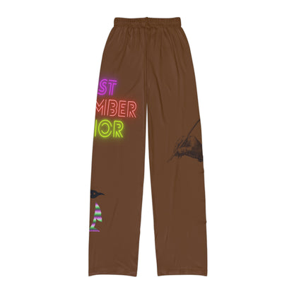 Kids Pajama Pants: Writing Brown