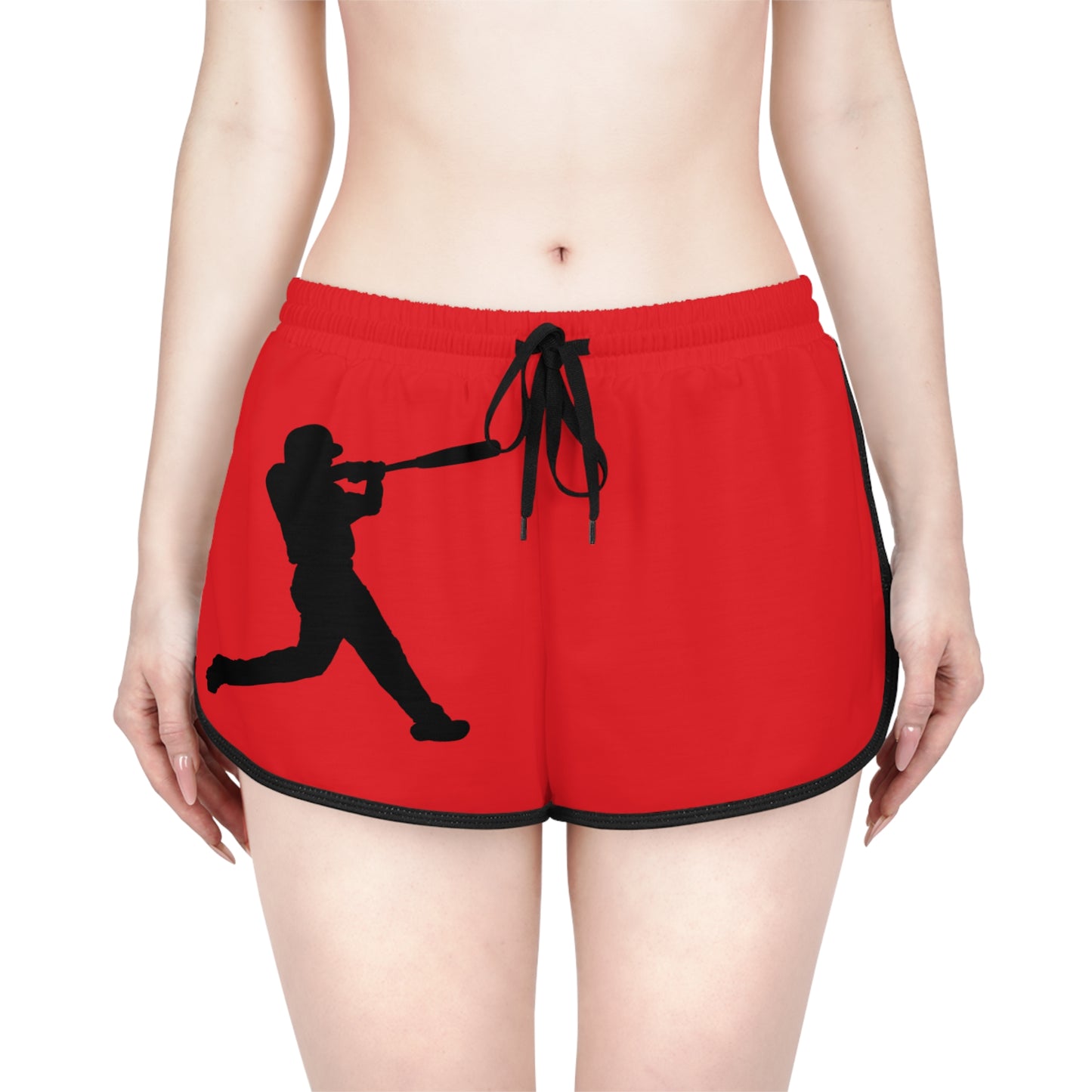 Women's Relaxed Shorts: Baseball Red