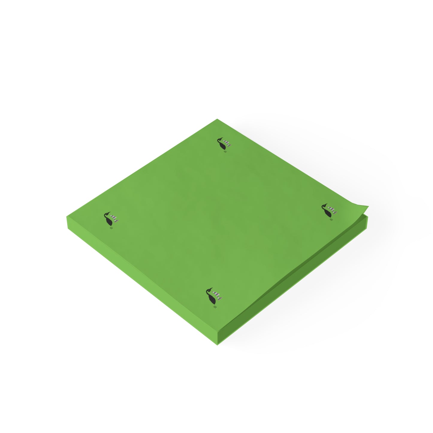 Post-it® Note Pads: Crazy Penguin World Logo Green