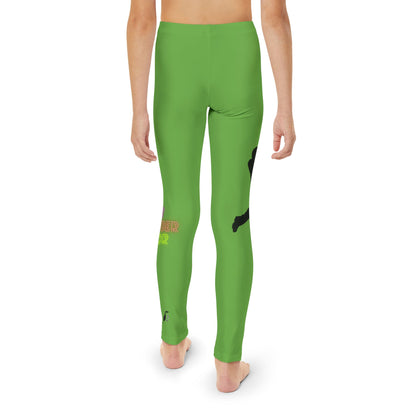 Youth Full-Length Leggings: Baseball Green