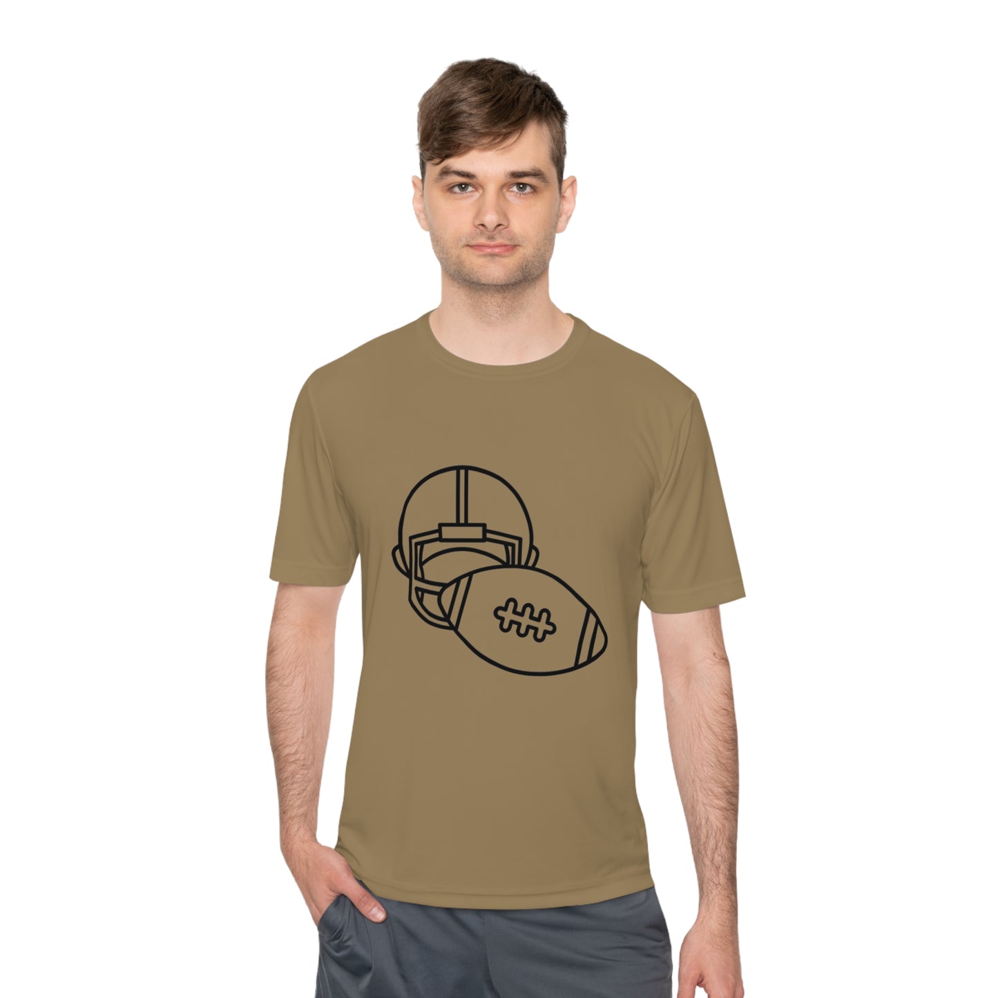 Moisture Wicking Tee: Football #1