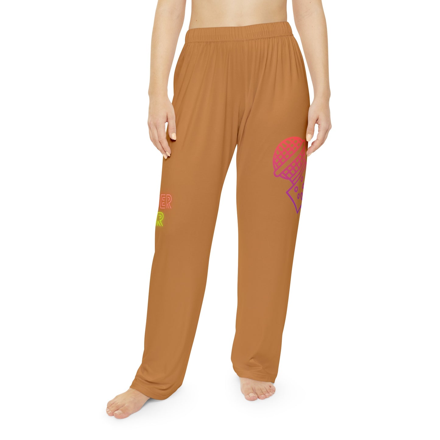 Women's Pajama Pants: Music Lite Brown