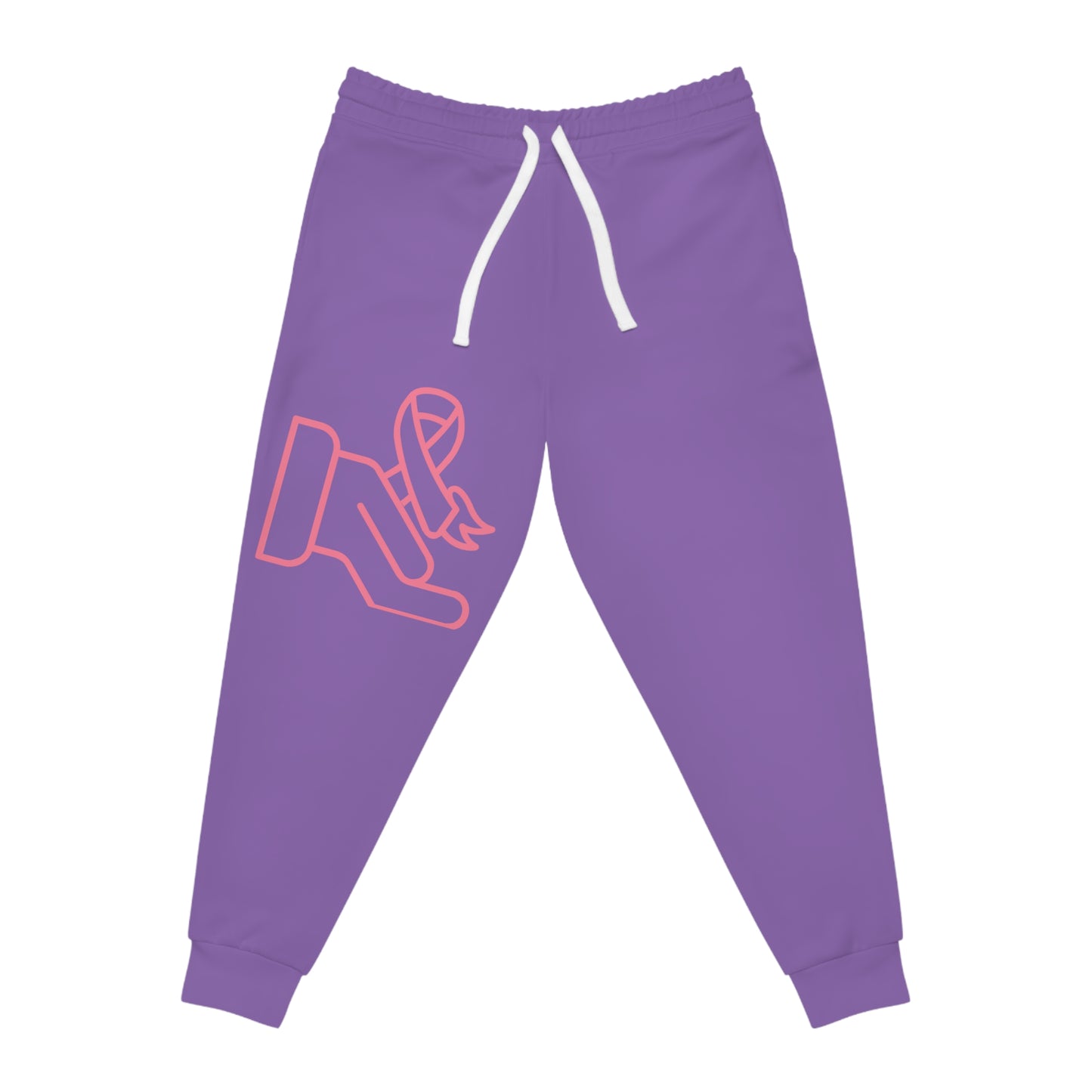 Athletic Joggers: Fight Cancer Lite Purple