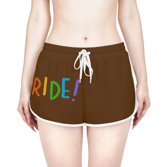 Women's Relaxed Shorts: LGBTQ Pride Brown