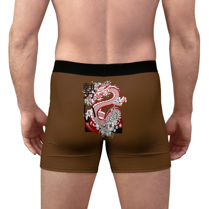 Men's Boxer Briefs: Dragons Brown