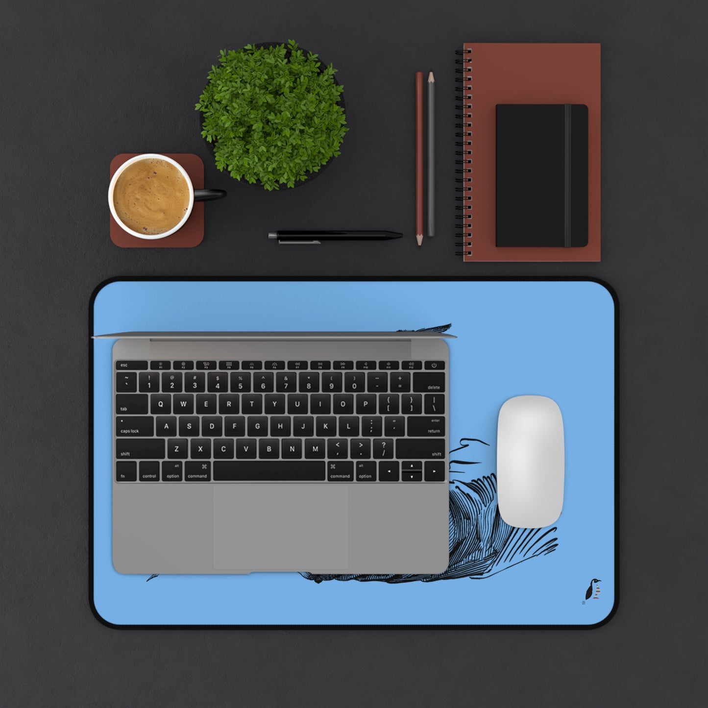 Desk Mat: Writing Lite Blue