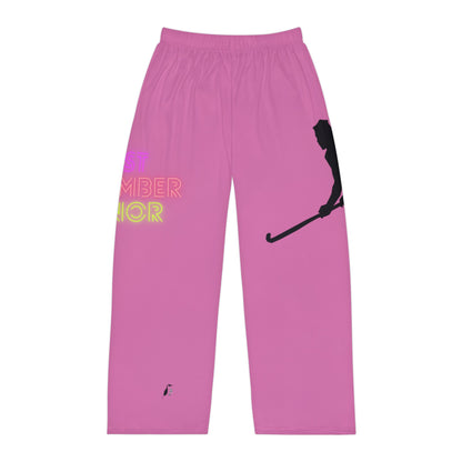 Men's Pajama Pants: Hockey Lite Pink