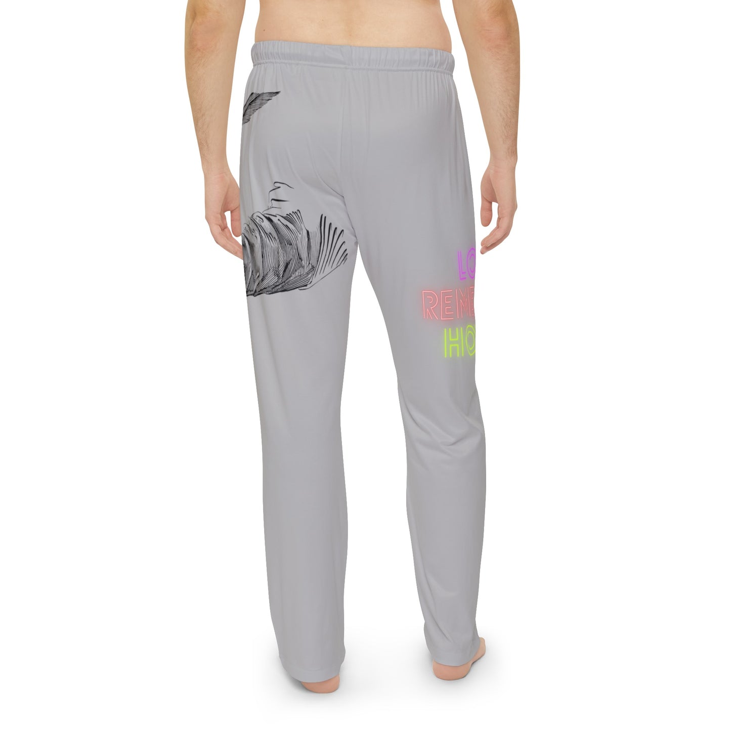 Men's Pajama Pants: Writing Lite Grey