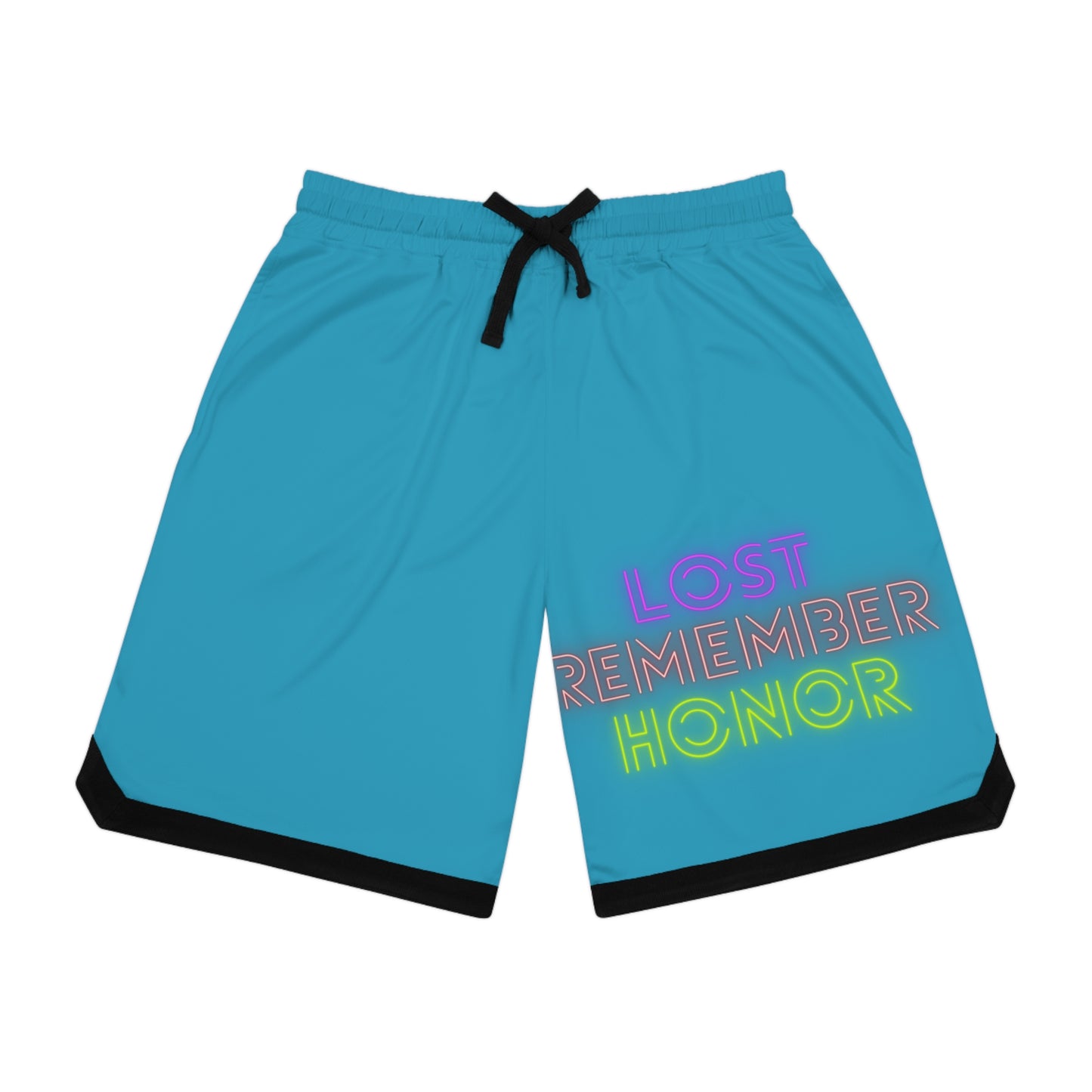 Basketball Rib Shorts: Lost Remember Honor Turquoise