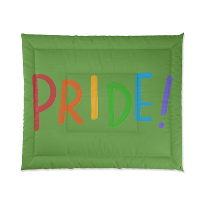 Comforter: LGBTQ Pride Green