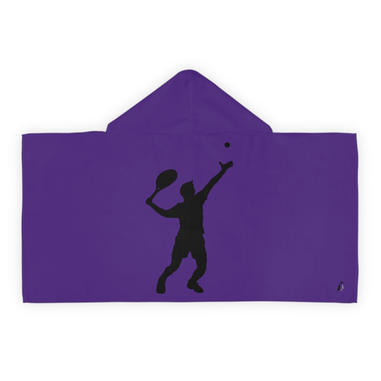 Youth Hooded Towel: Tennis Purple