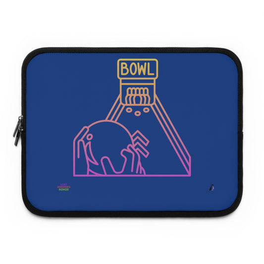 Laptop Sleeve: Bowling Dark Blue