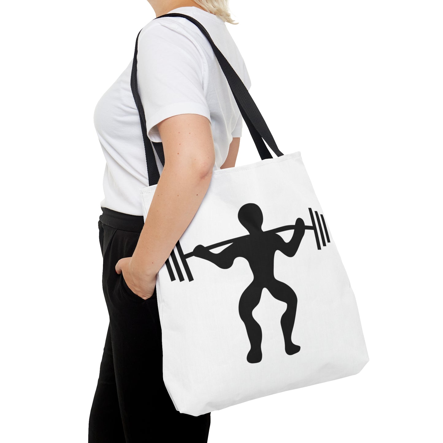 Tote Bag: Weightlifting White