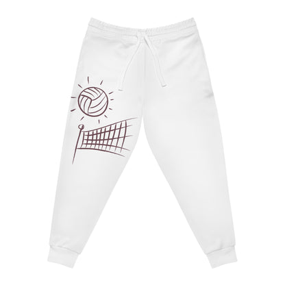 Athletic Joggers: Volleyball White