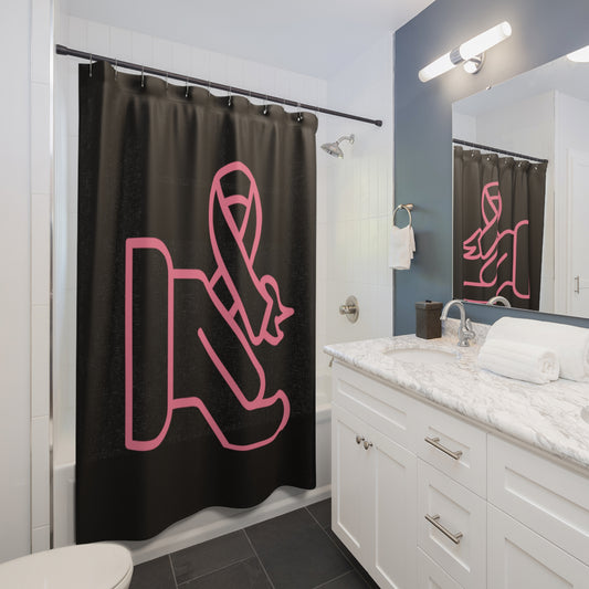 Shower Curtains: #1 Fight Cancer Black
