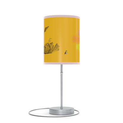 Lamp on a Stand, US|CA plug: Writing Yellow