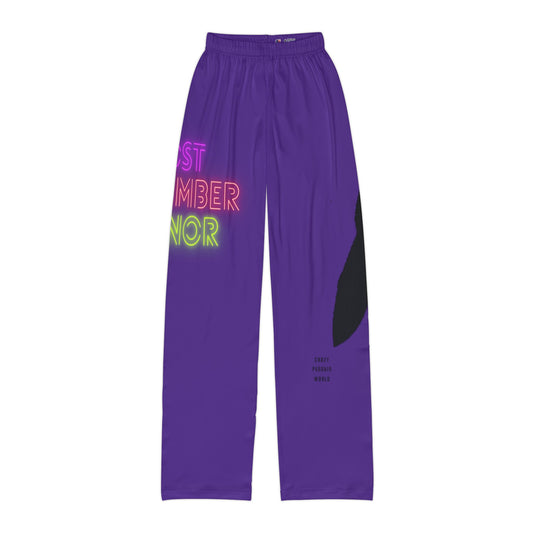 Kids Pajama Pants: Lost Remember Honor Purple