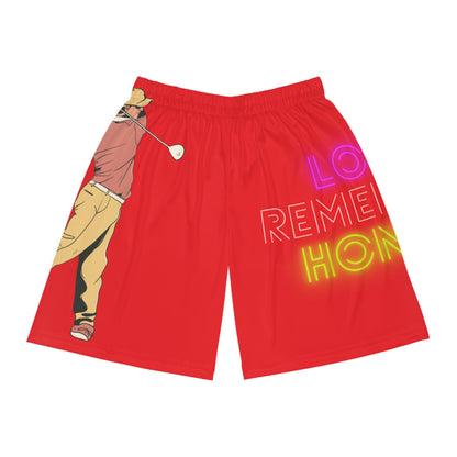 Basketball Shorts: Golf Red