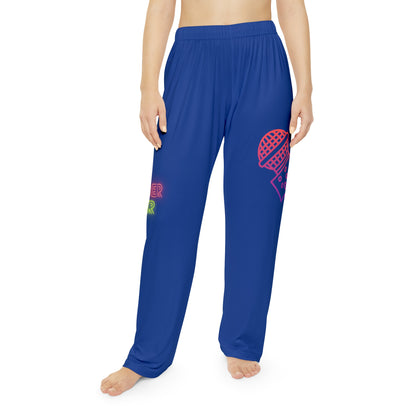 Women's Pajama Pants: Music Dark Blue