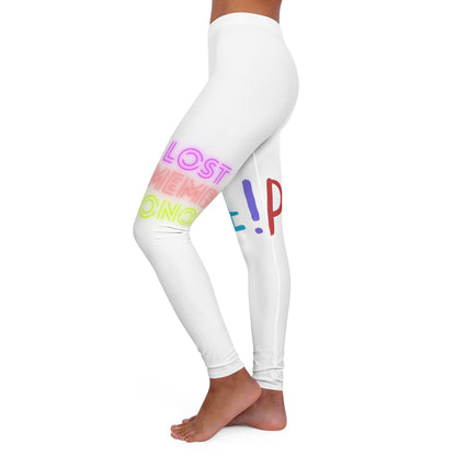 Women's Spandex Leggings: LGBTQ Pride White