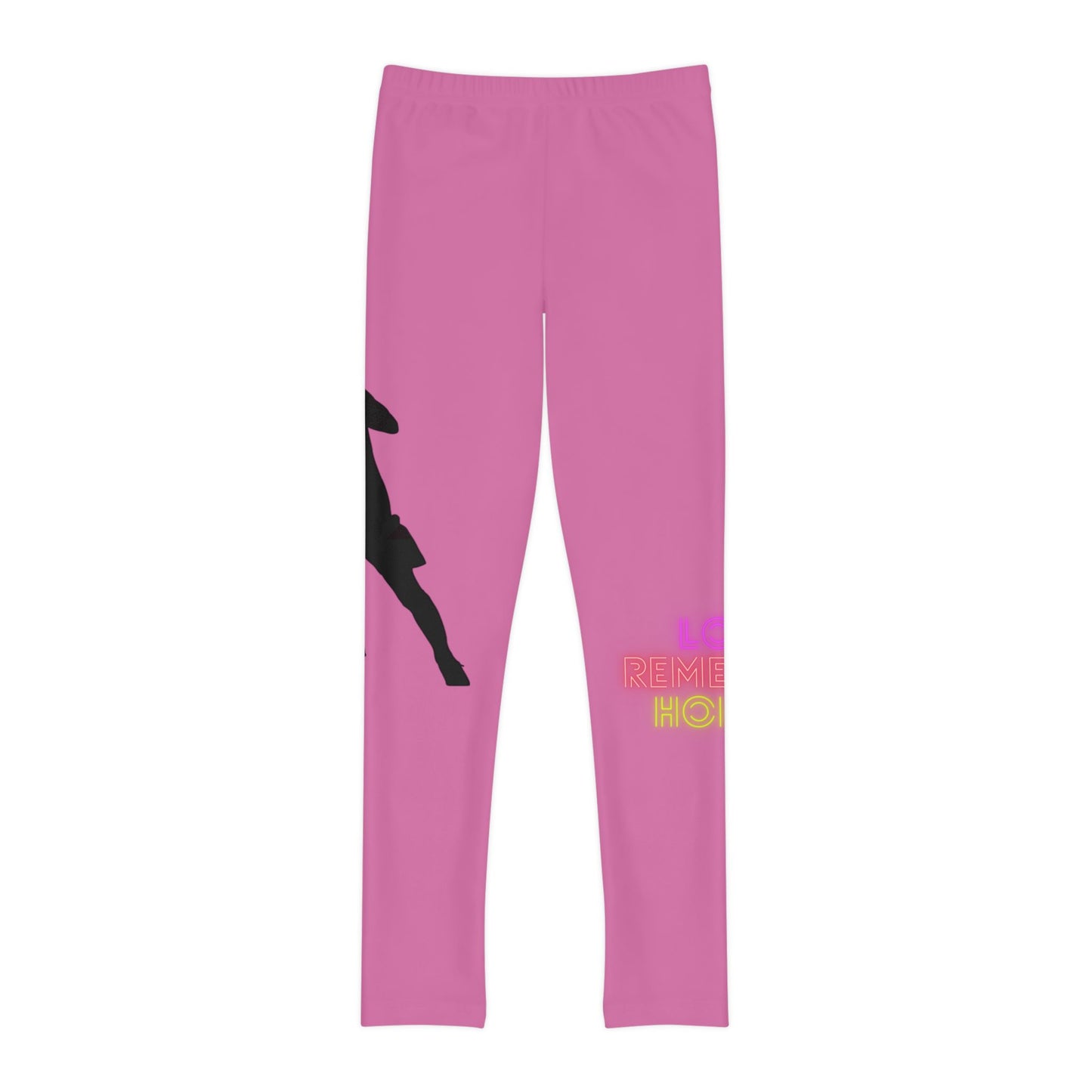 Youth Full-Length Leggings: Soccer Lite Pink