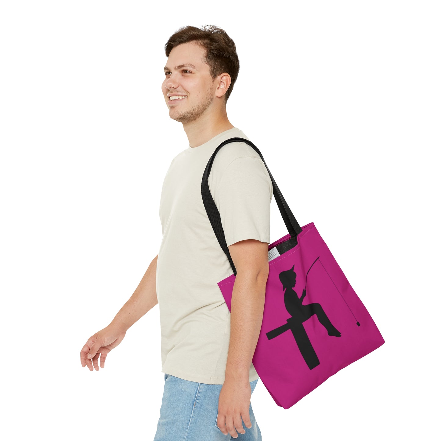 Tote Bag: Fishing Pink