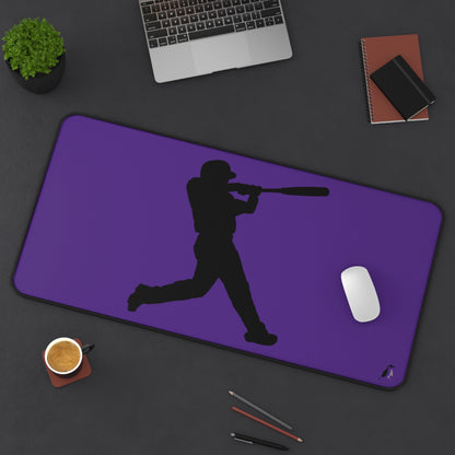 Desk Mat: Baseball Purple