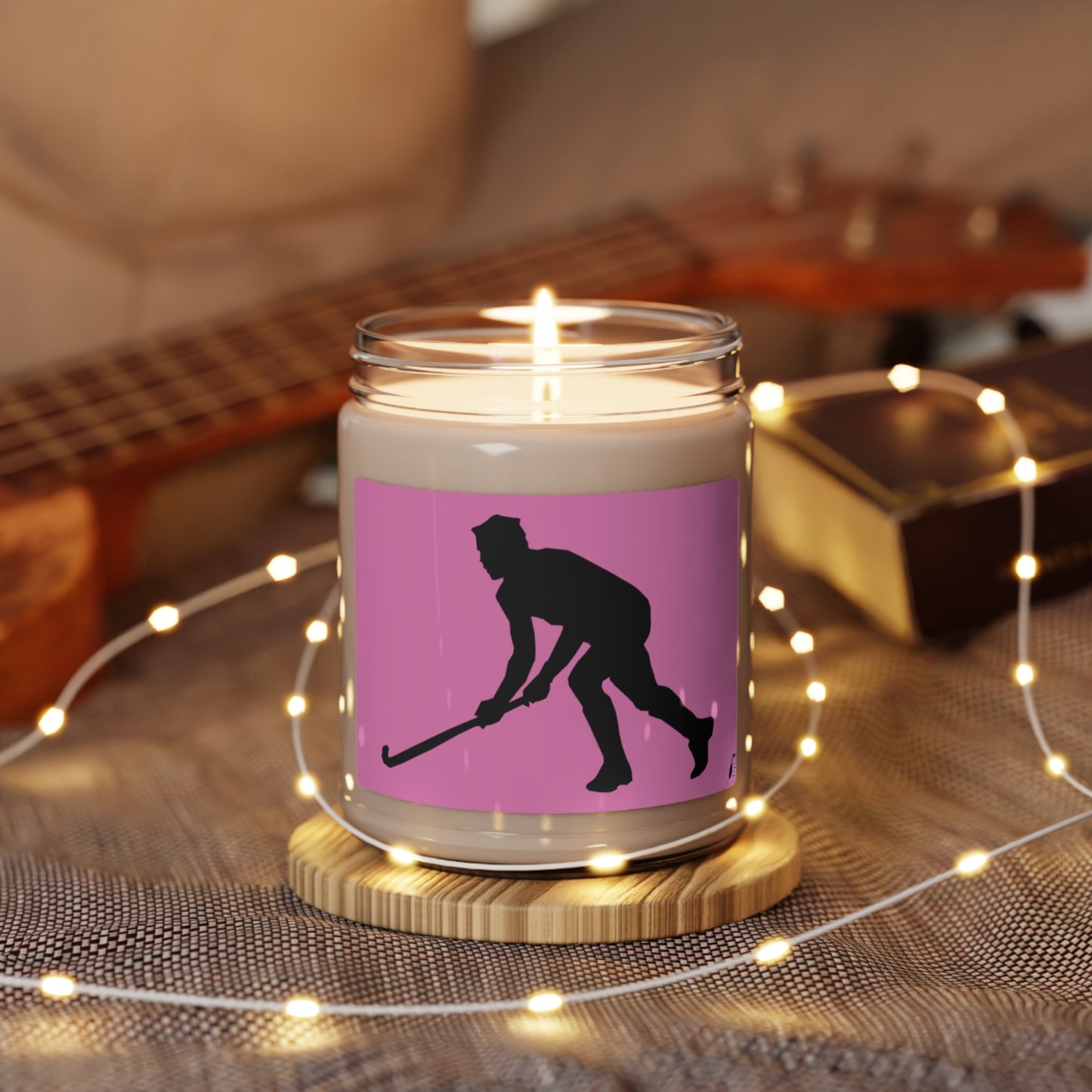 Scented Soy Candle, 9oz: Hockey Lite Pink
