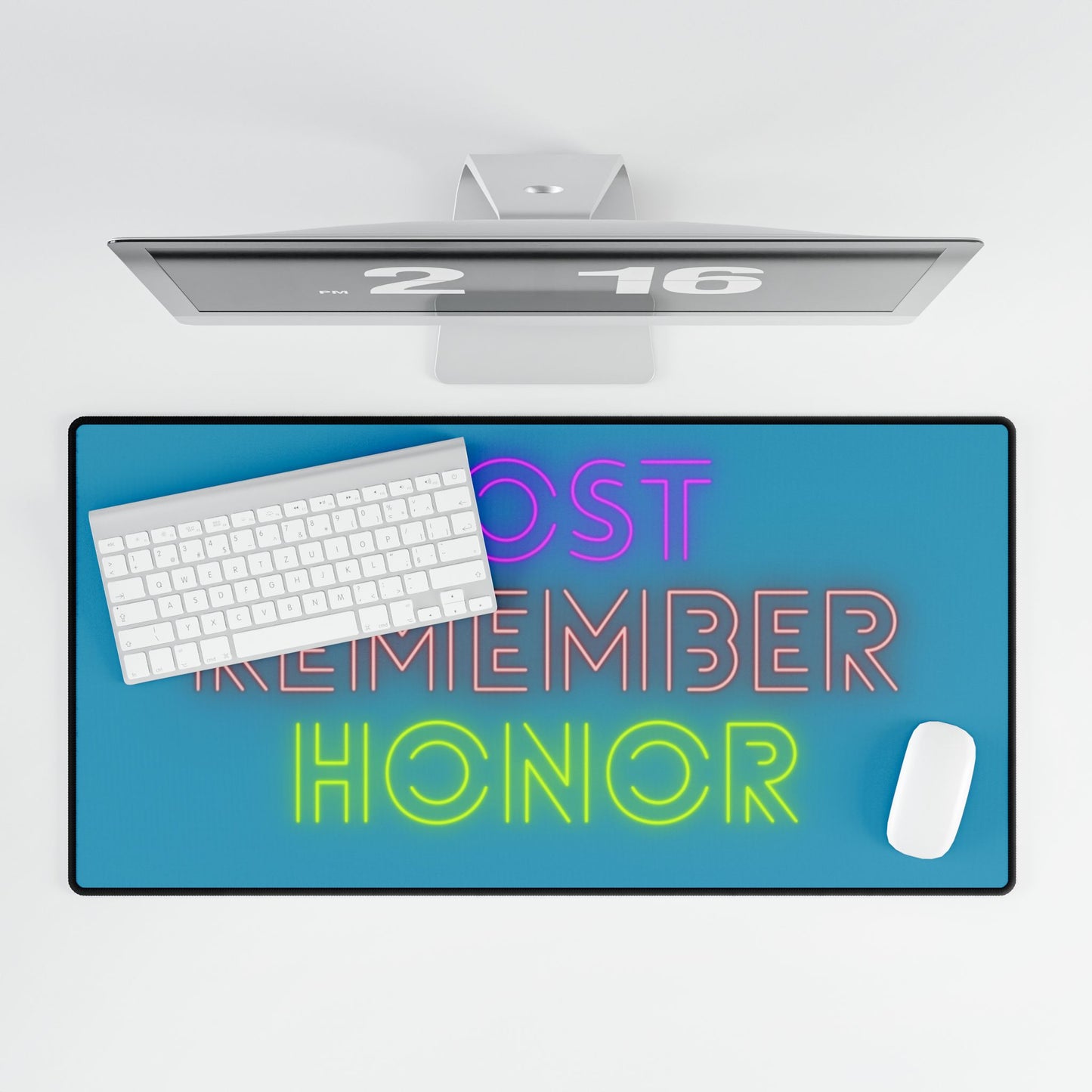 Desk Mats: Lost Remember Honor Turquoise