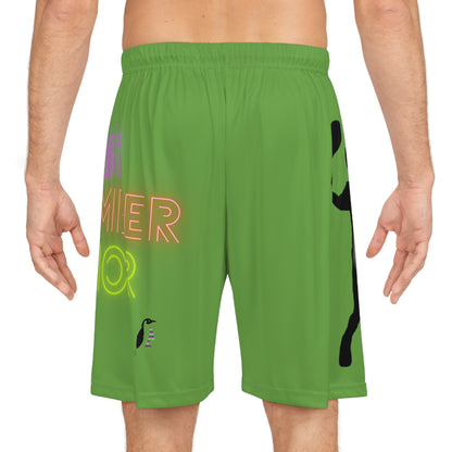 Basketball Shorts: Tennis Green