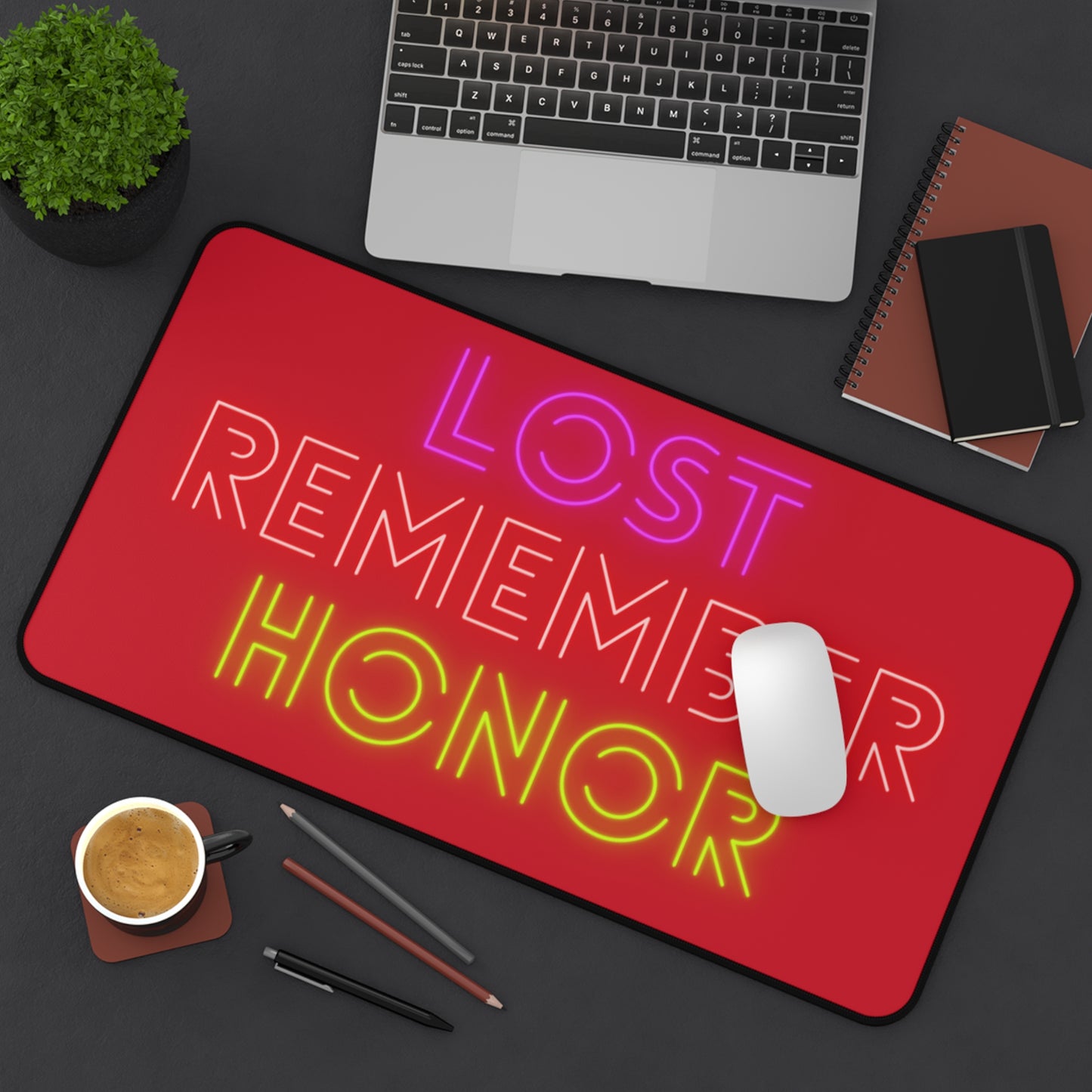 Desk Mat: Lost Remember Honor Dark Red