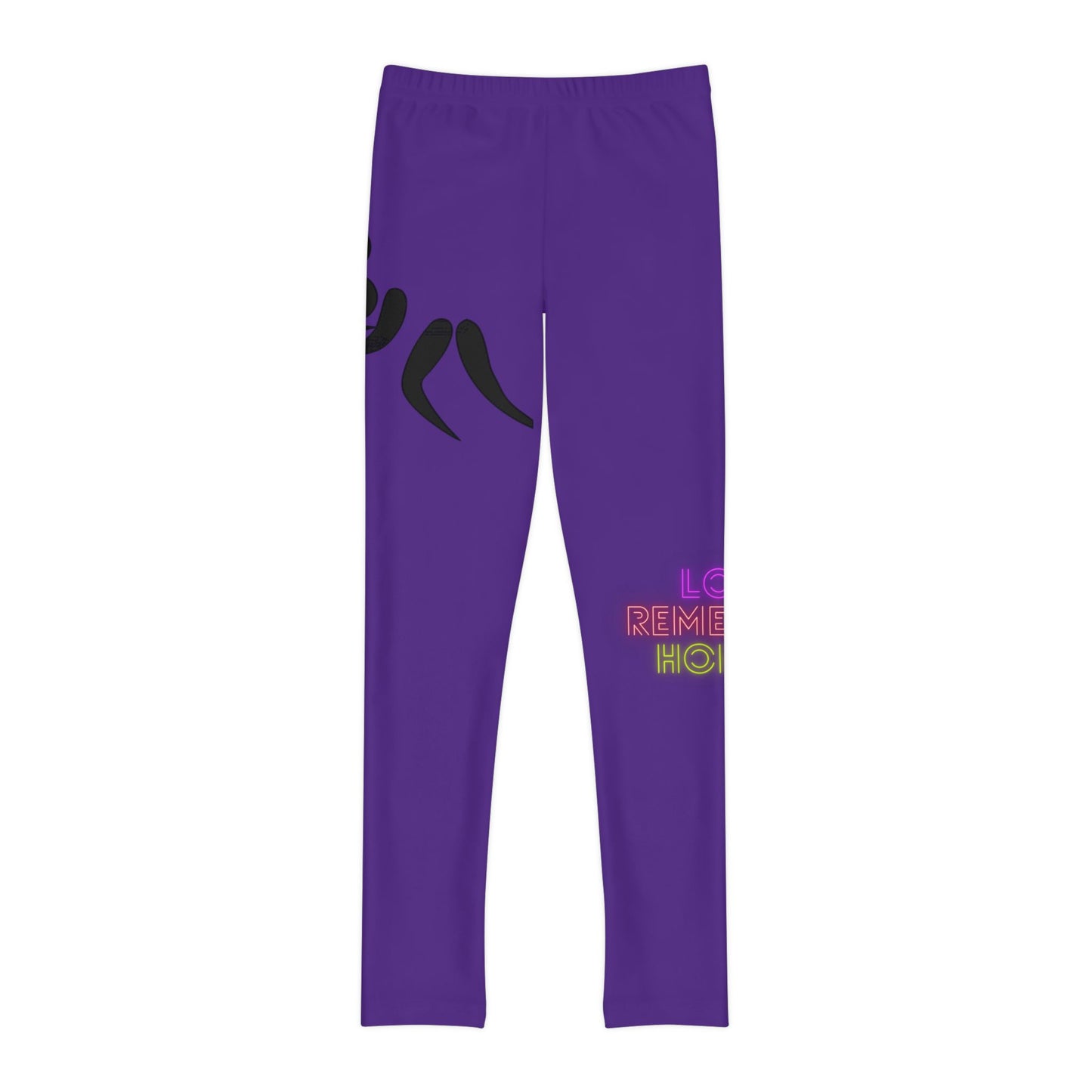 Youth Full-Length Leggings: Wrestling Purple