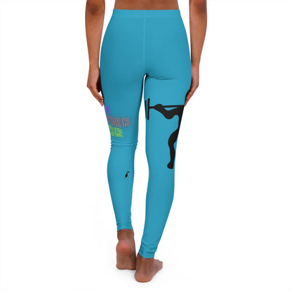 Women's Spandex Leggings: Weightlifting Turquoise