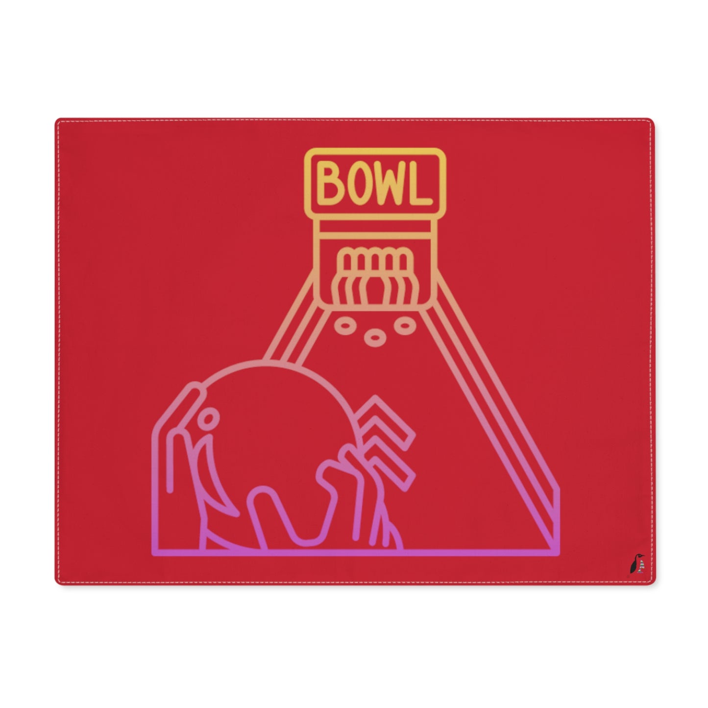 Placemat, 1pc: Bowling Dark Red