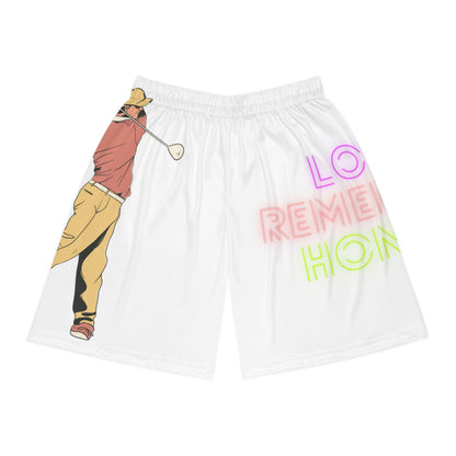 Basketball Shorts: Golf White