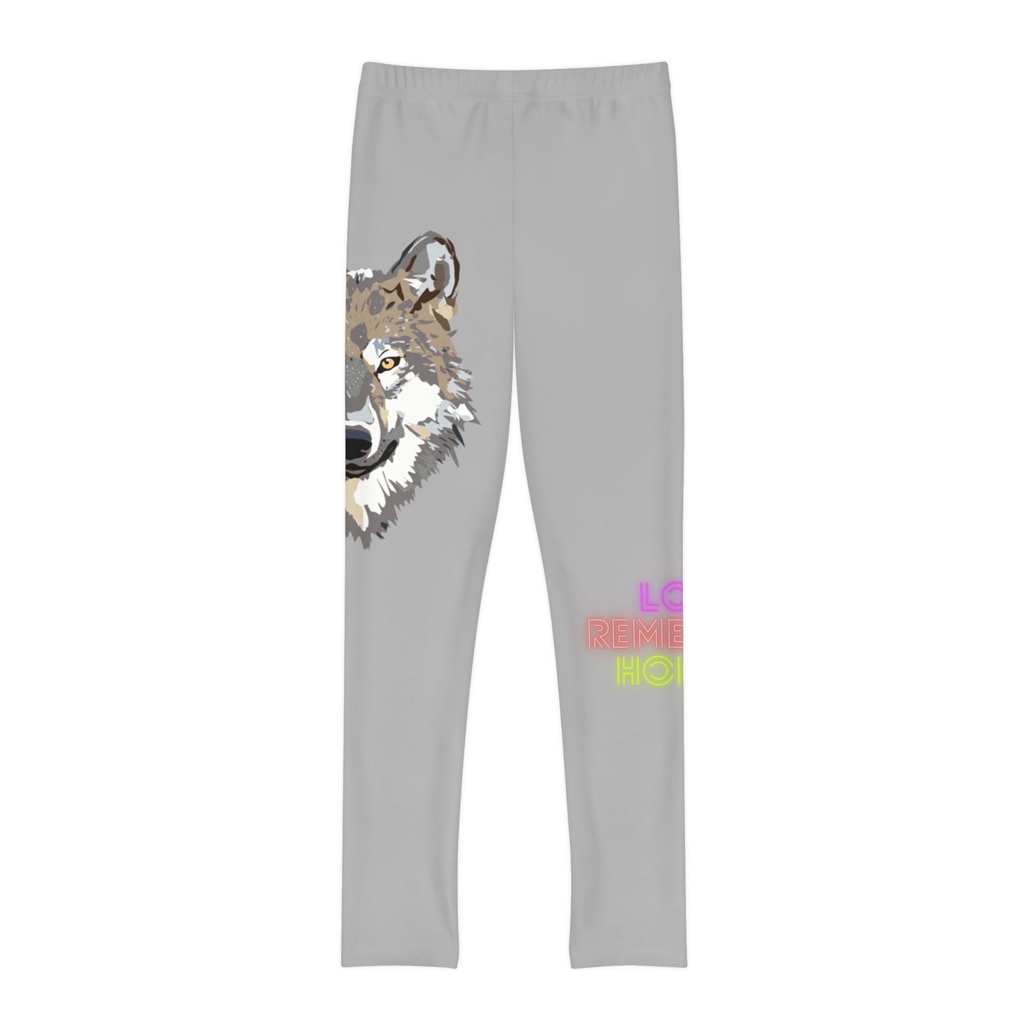 Youth Full-Length Leggings: Wolves Lite Grey