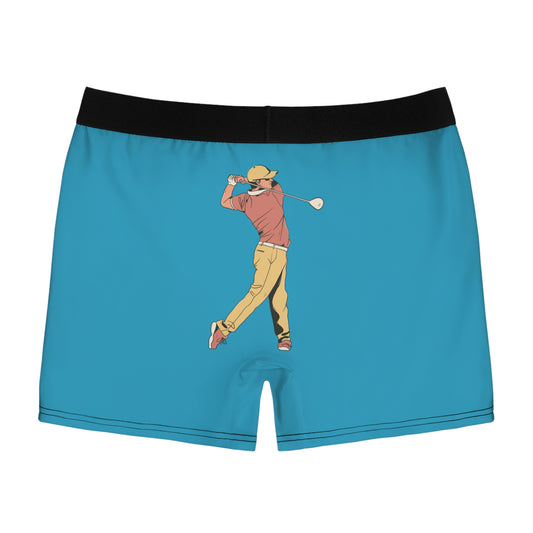 Men's Boxer Briefs: Golf Turquoise