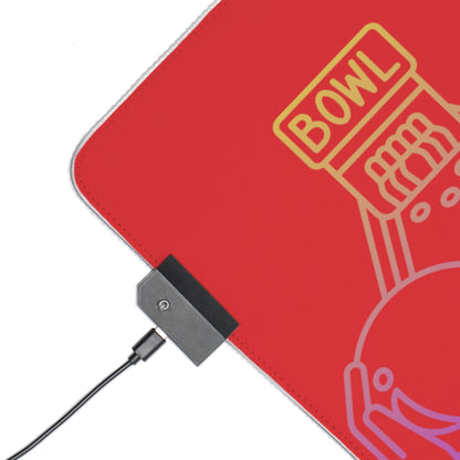 LED Gaming Mouse Pad: Bowling Red