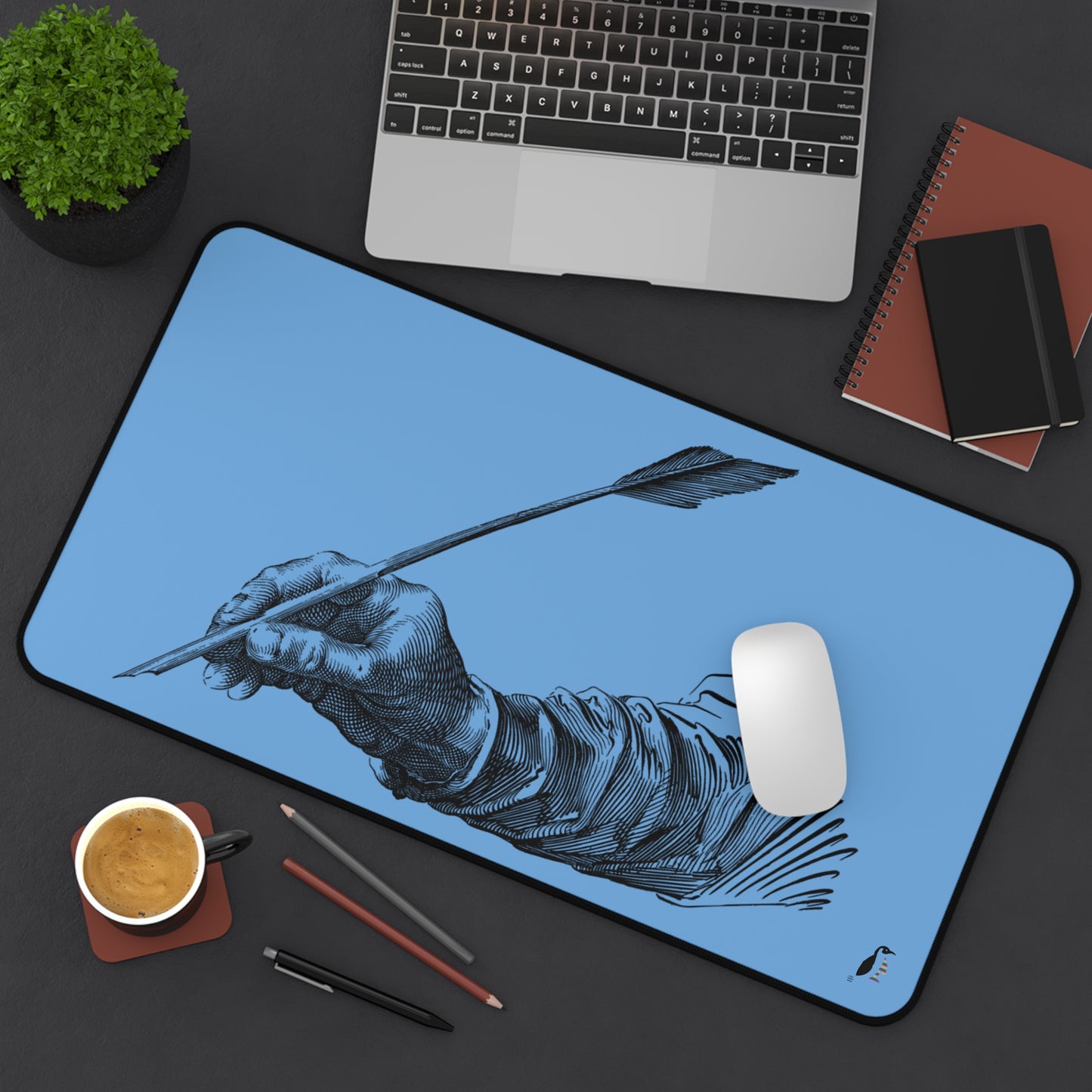 Desk Mat: Writing Lite Blue