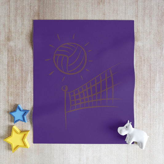 Throw Blanket: Volleyball Purple