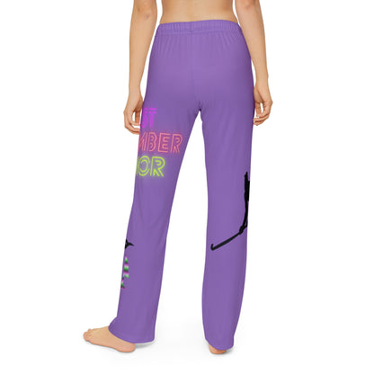 Kids Pajama Pants: Hockey Lite Purple