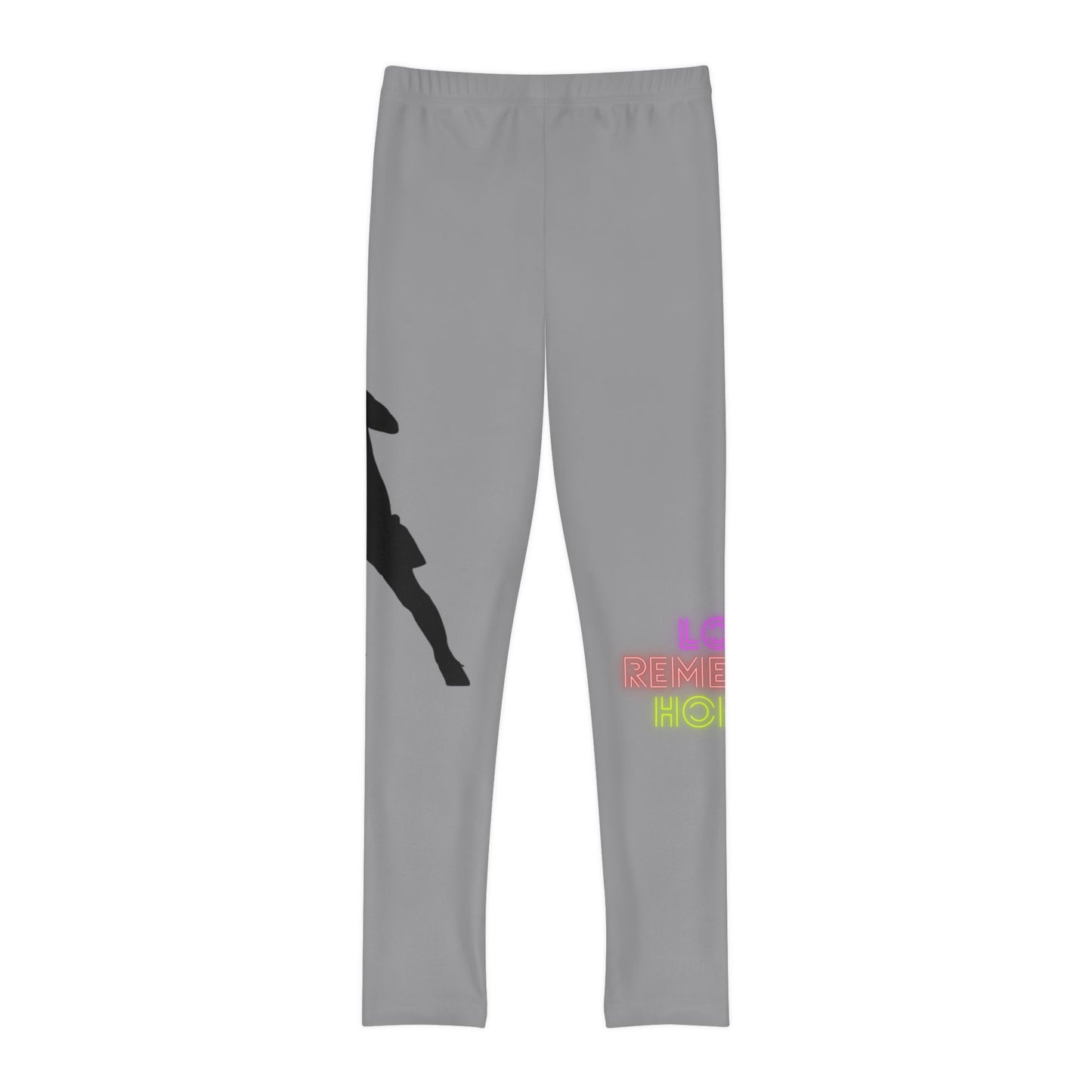 Youth Full-Length Leggings: Soccer Grey