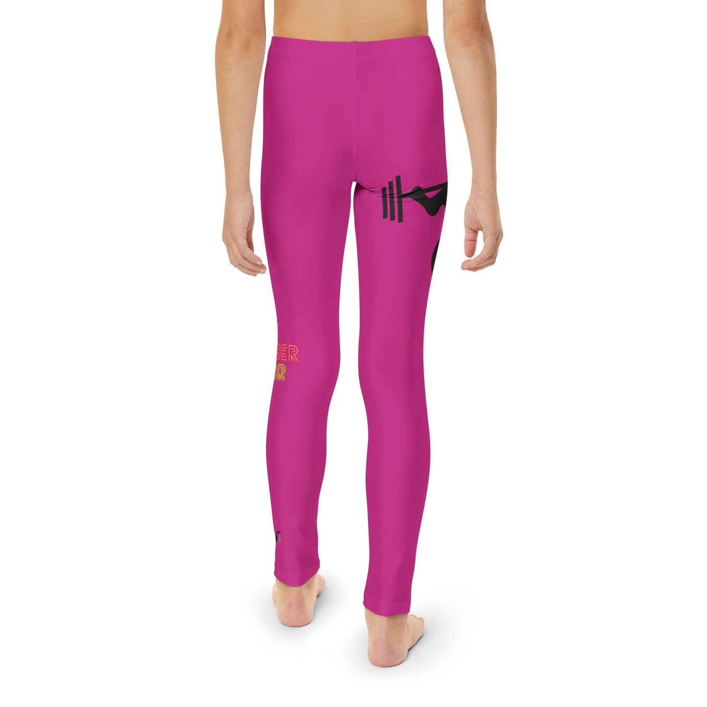 Youth Full-Length Leggings: Weightlifting Pink